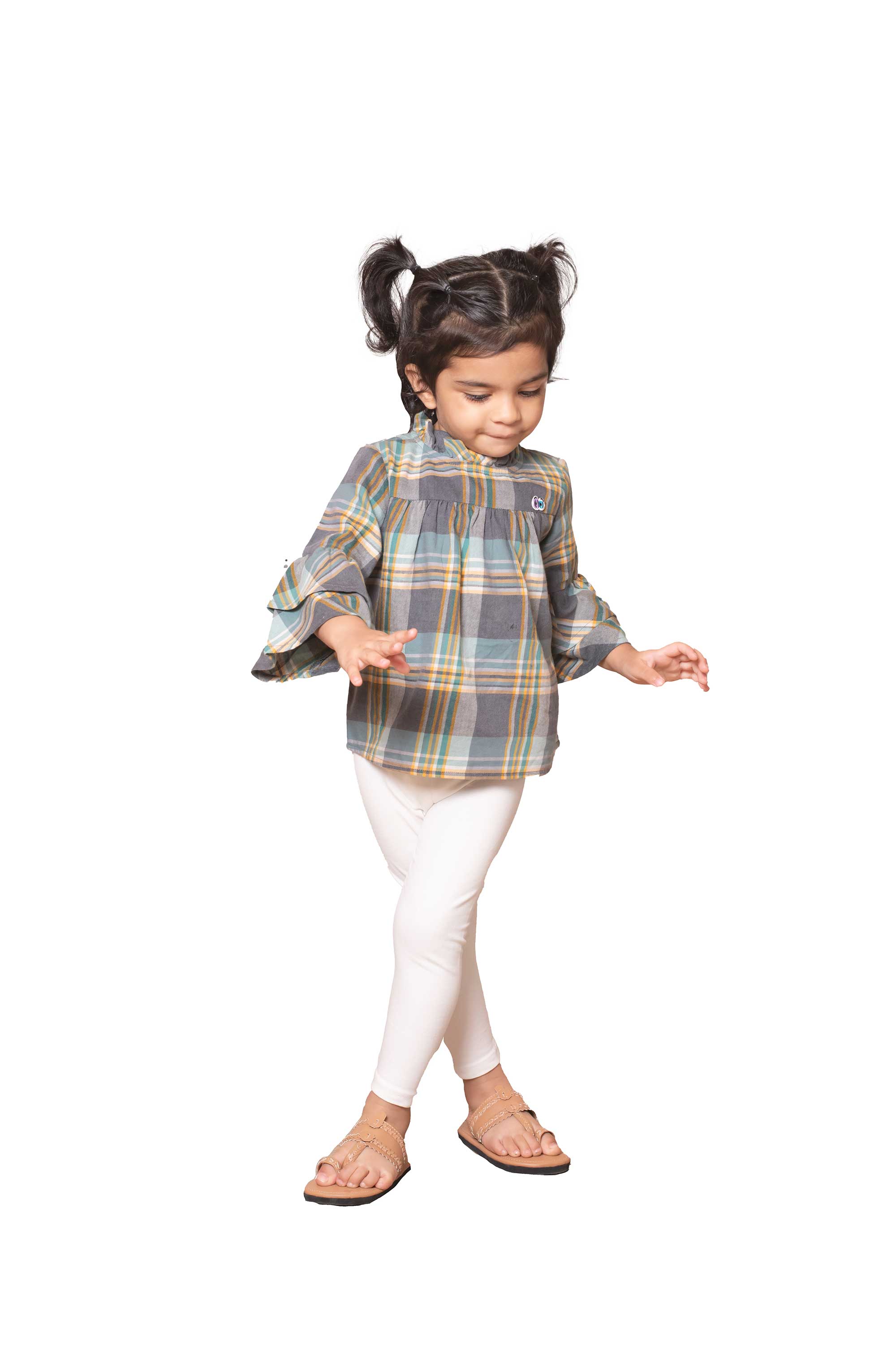 Girls Gusty Plaid Top