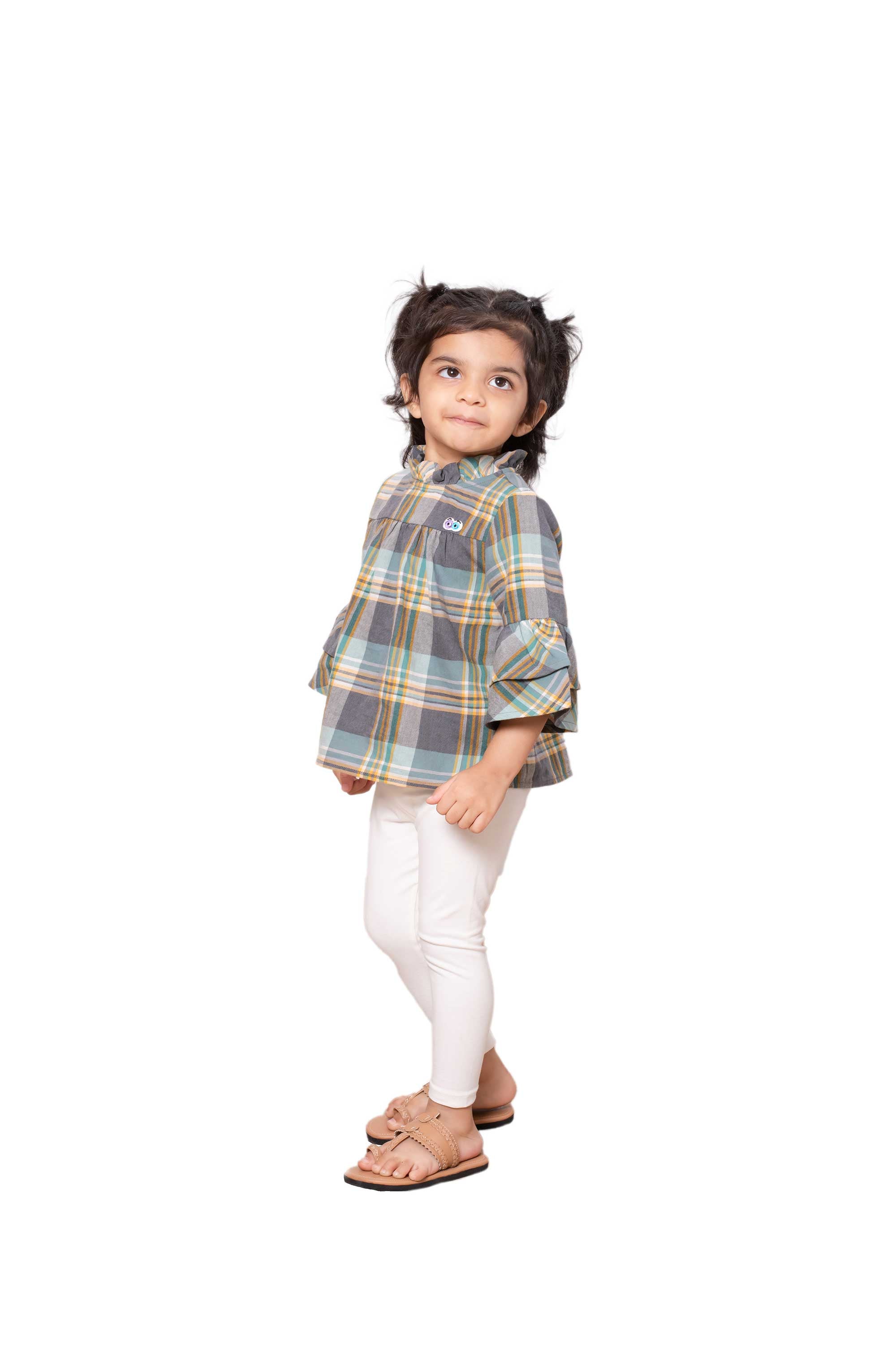 Girls Gusty Plaid Top