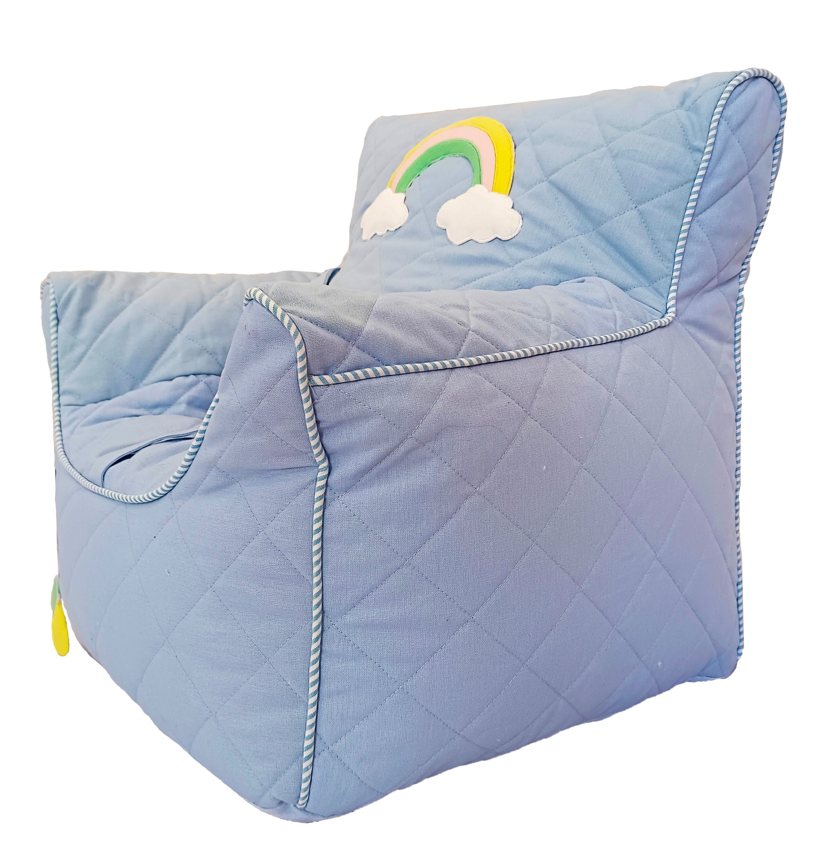 Rainbow Icey Blue Quilted - BeanChair Cover