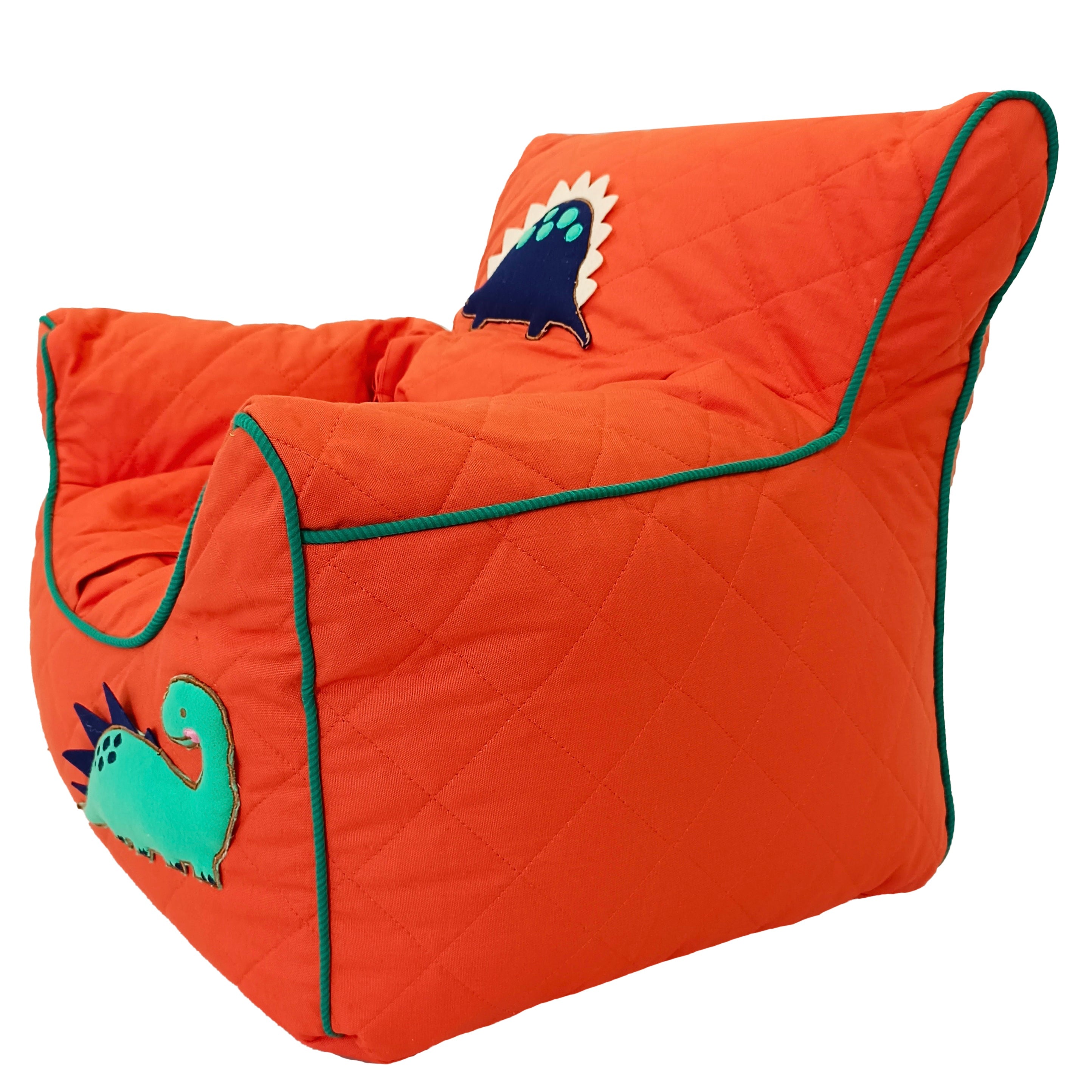 Dino Orange Quilted - BeanChair Cover