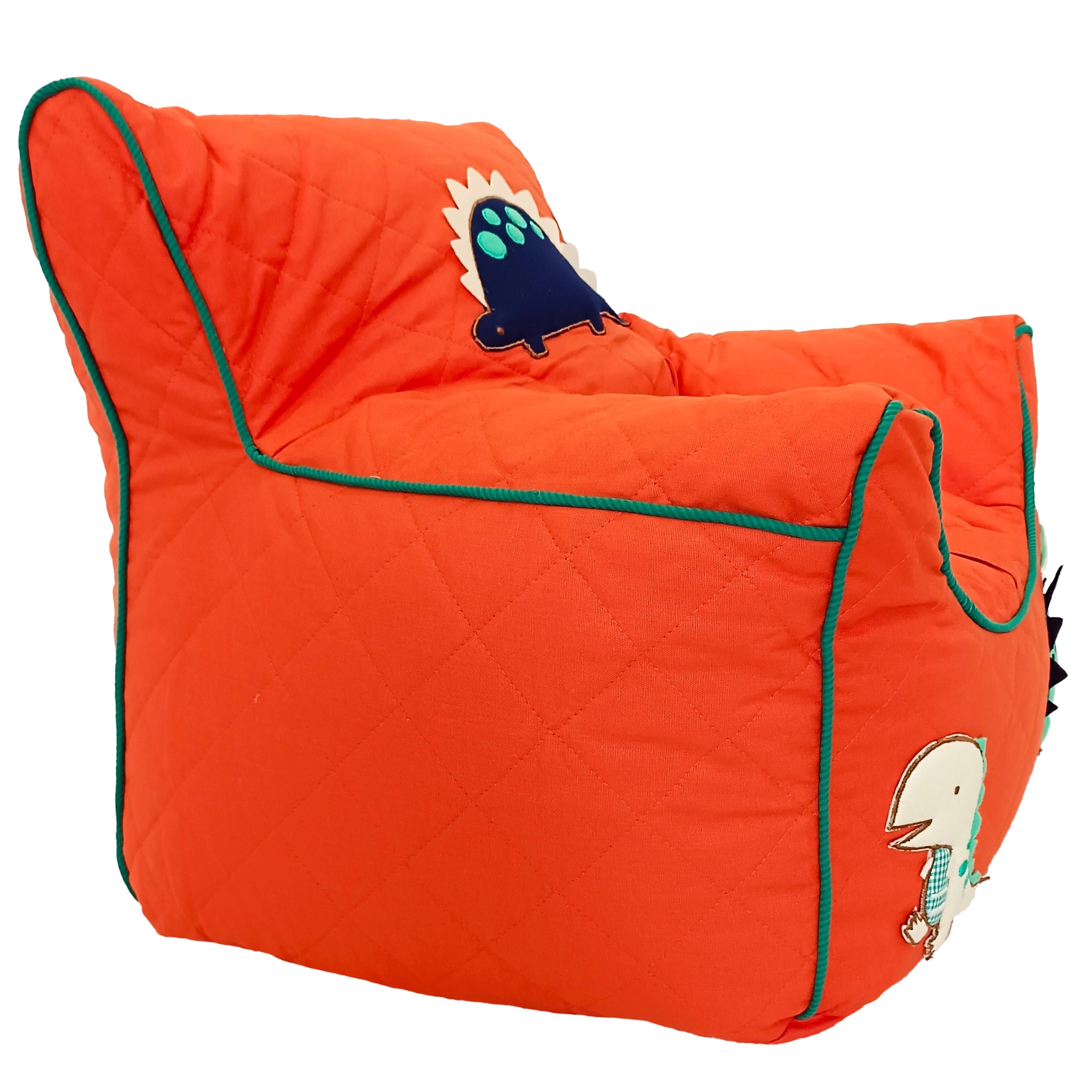 Dino Orange Quilted - BeanChair Cover