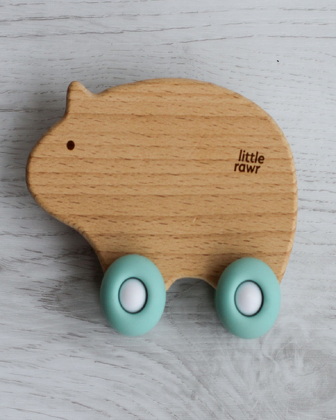 Wood Wheelie Animal-Blue