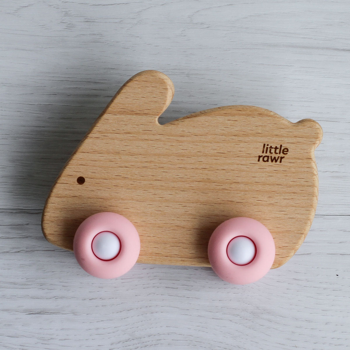 Wood Wheelie Animal-pink