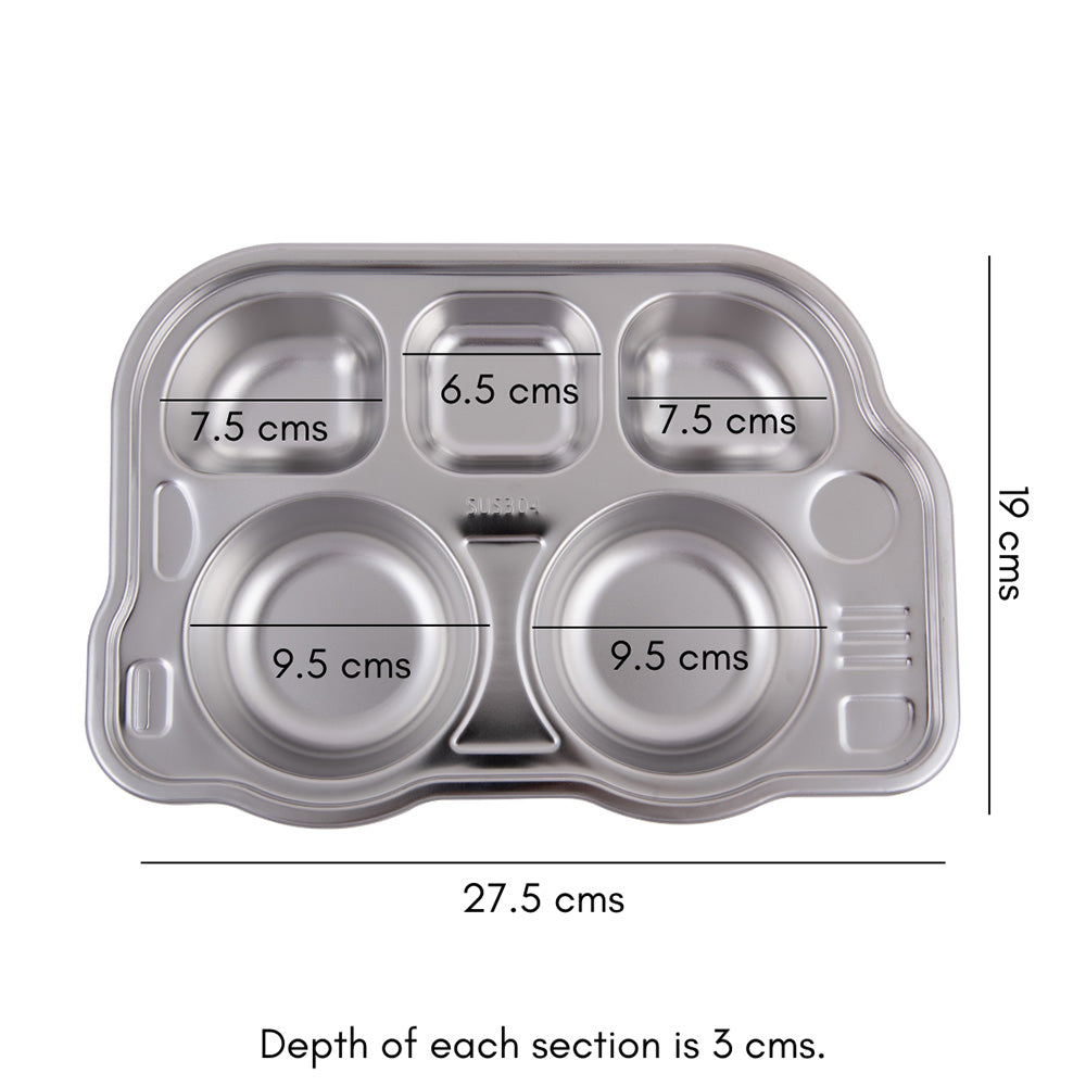 Stainless Steel Bus Lunch Plate