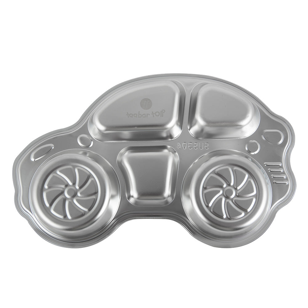 Stainless Steel 5 Section Car Lunch Plate For Kids