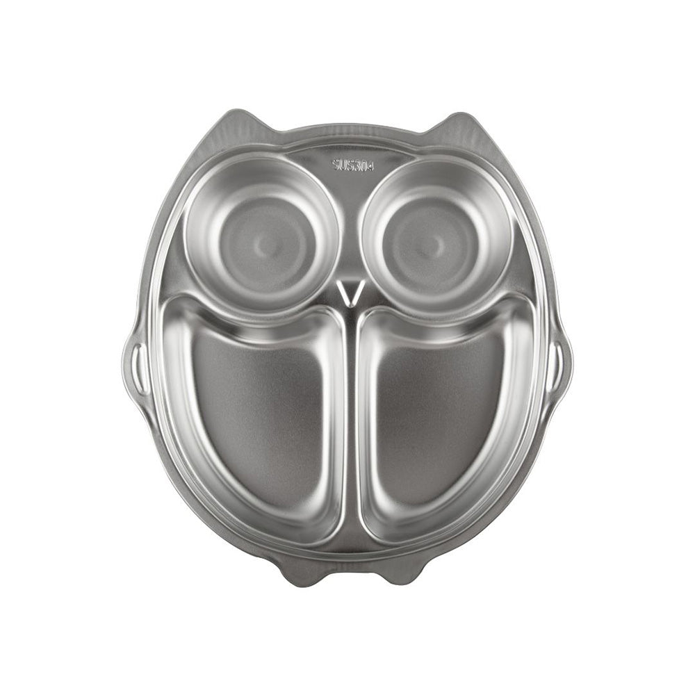 Stainless Steel Owl Lunch Plate