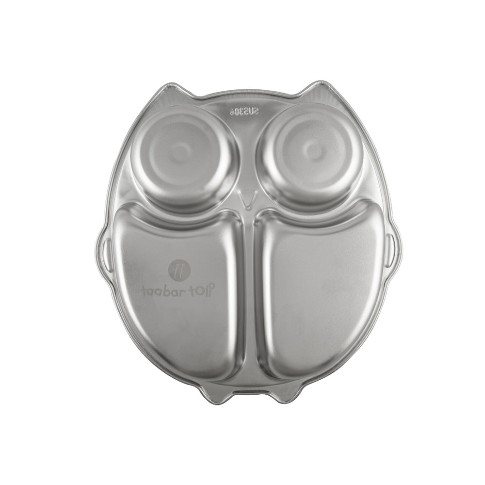 Stainless Steel Owl Lunch Plate