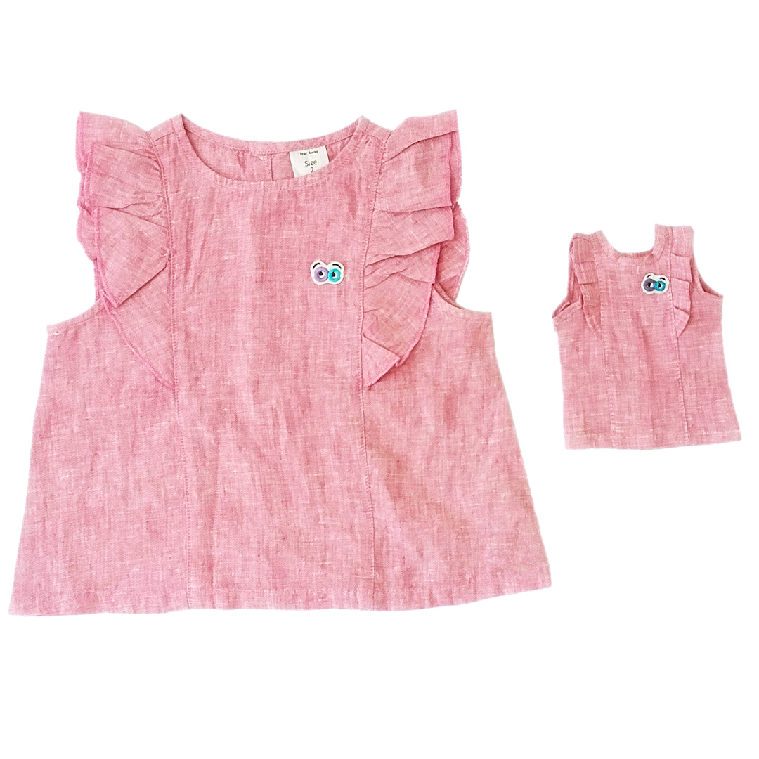 Doll's Pink Jujupes Linen Dress