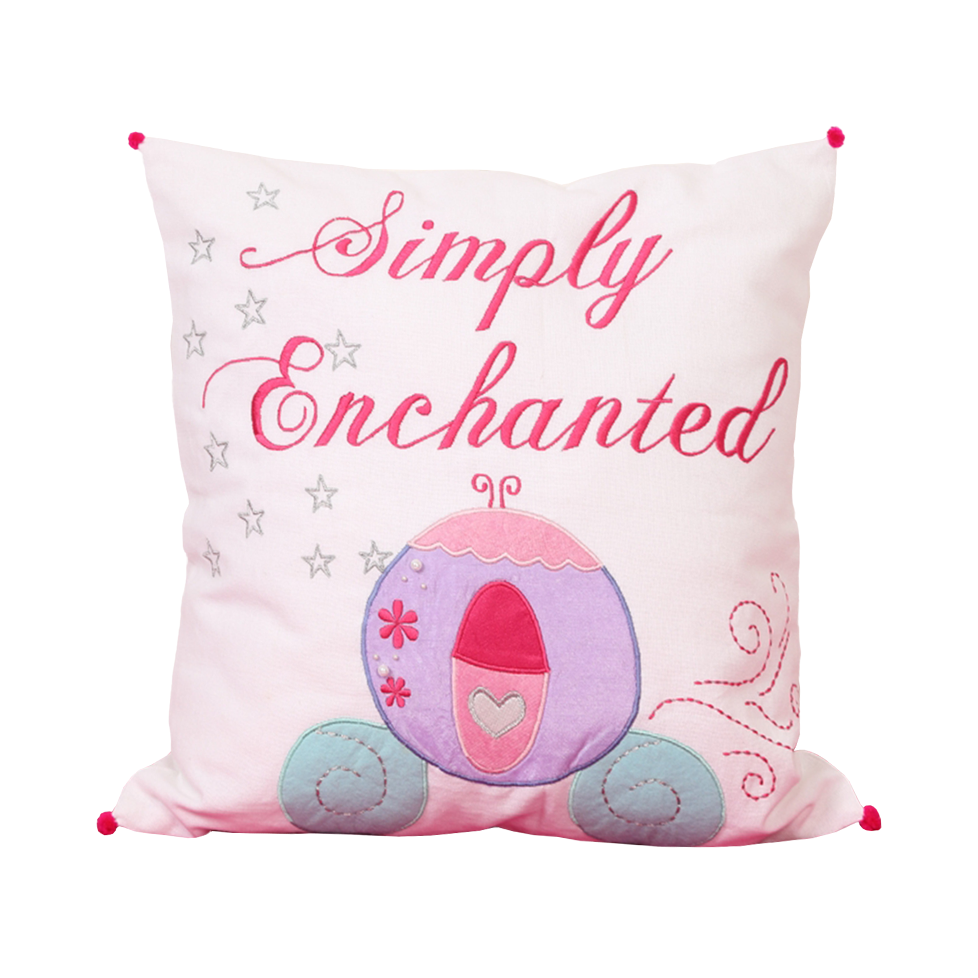 Simply Enchanted - White Collection Carriage Cushion Cover