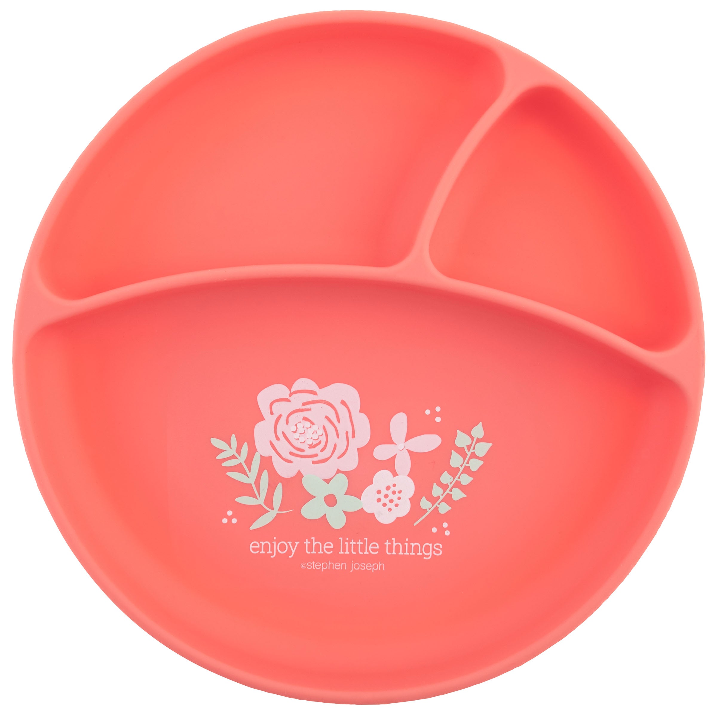 Silicone Baby Plate - Coral Flower