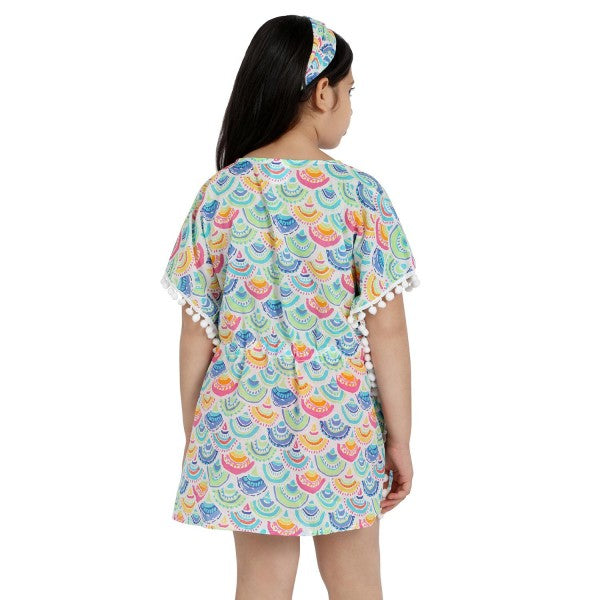 Scallops Print Pure-Cotton Cover-Up