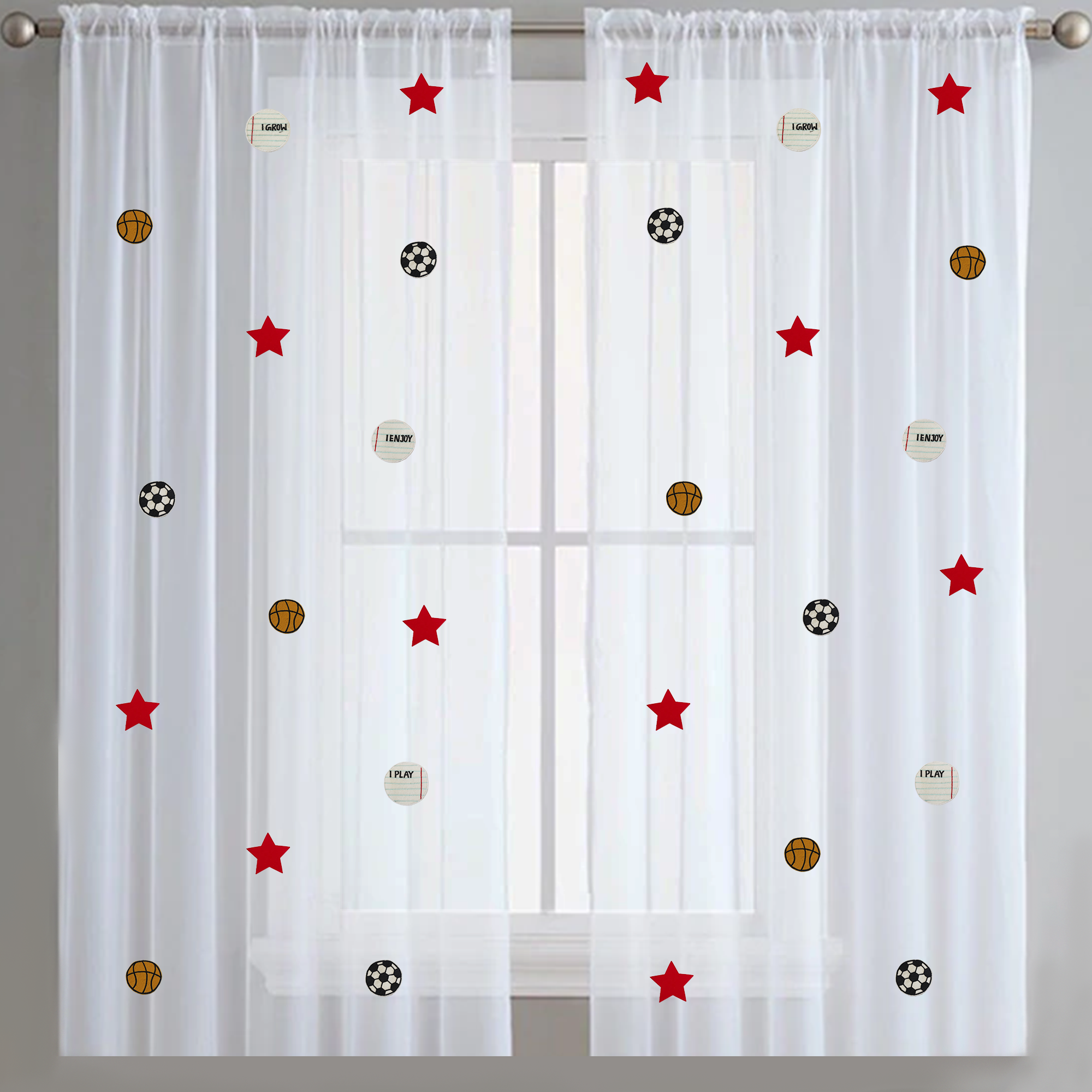 Sporty -Sheer Curtains