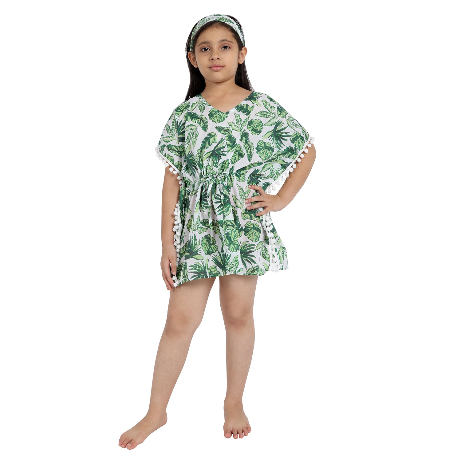 Tropical Print Pure-Cotton Cover-Up