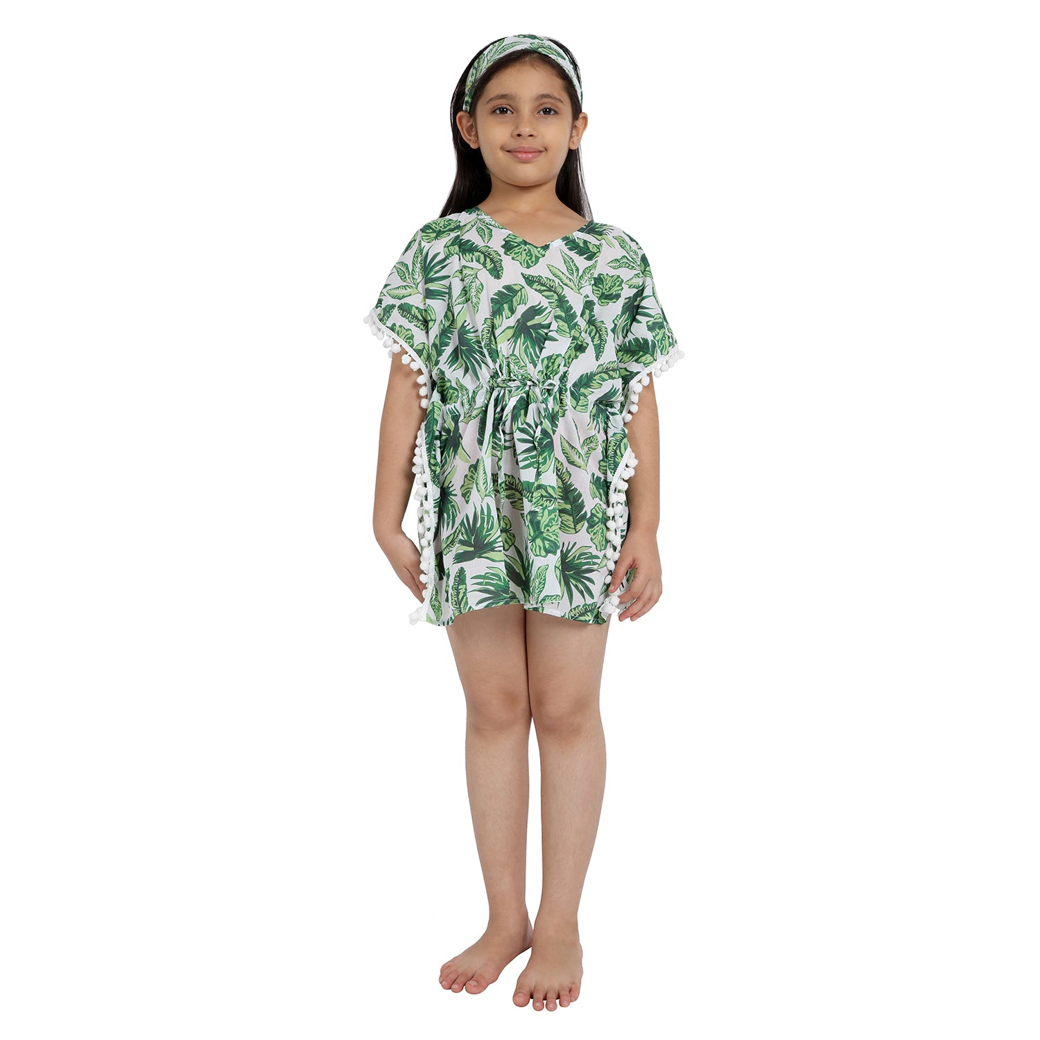 Tropical Print Pure-Cotton Cover-Up