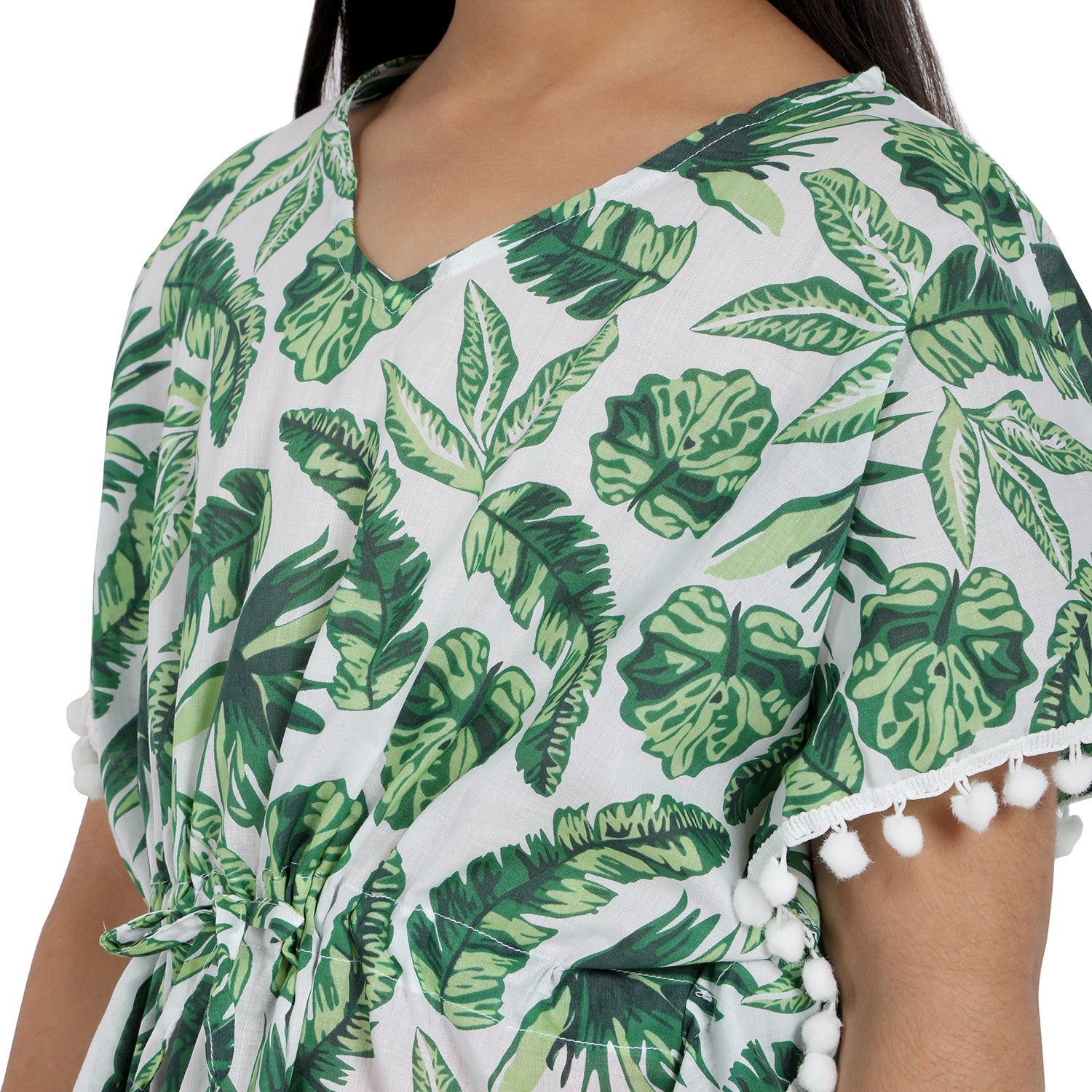 Tropical Print Pure-Cotton Cover-Up