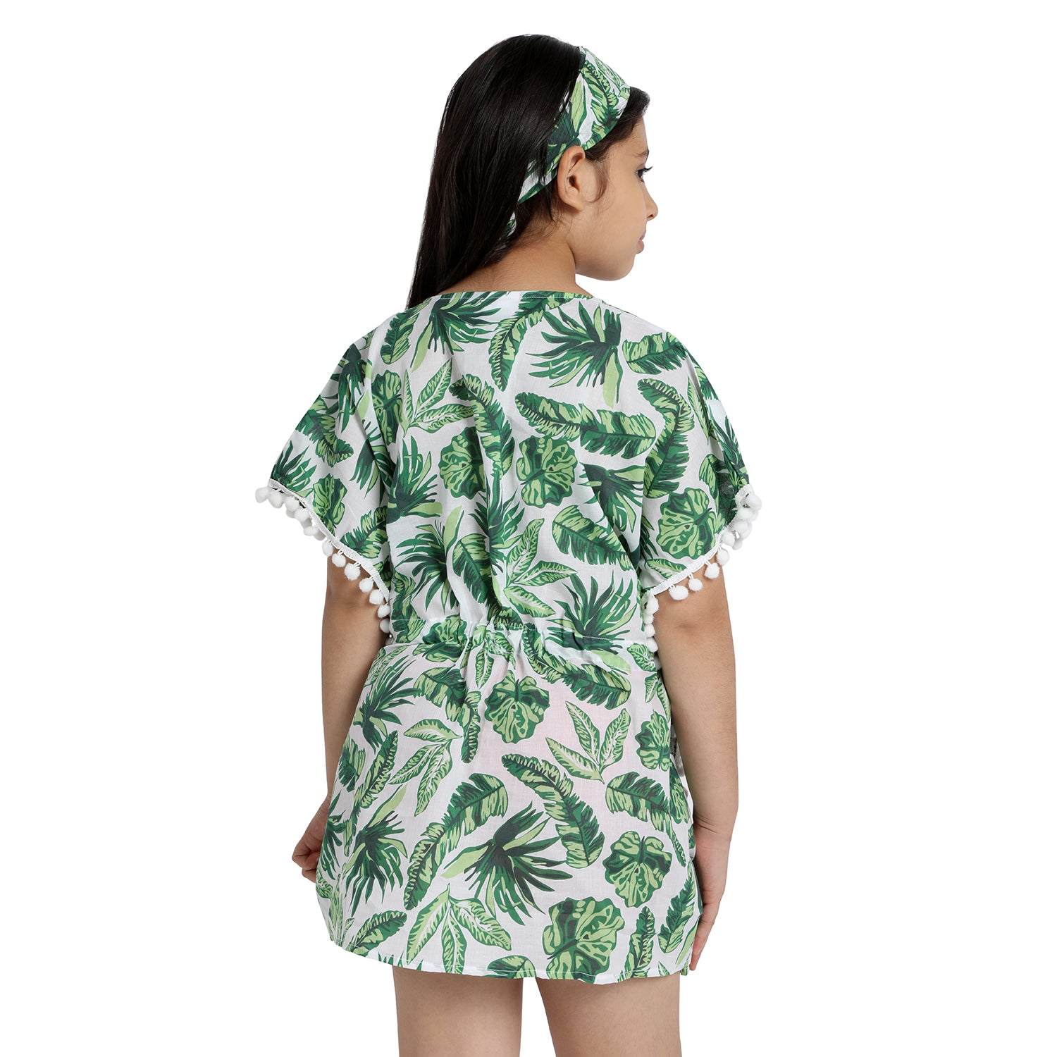 Tropical Print Pure-Cotton Cover-Up