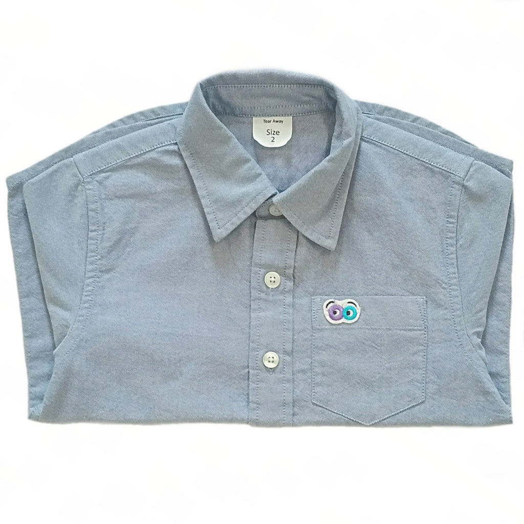Boys Ash Grey Pure Cotton Shirt - Peekaboo Patterns