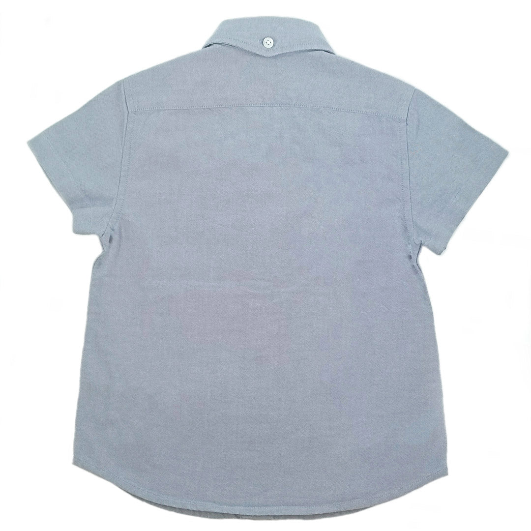 Boys Ash Grey Pure Cotton Shirt - Peekaboo Patterns