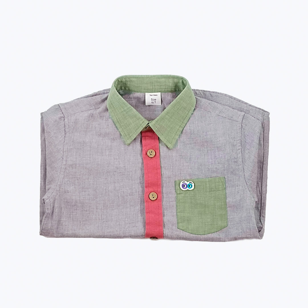 Boys Slate Coral Shirt