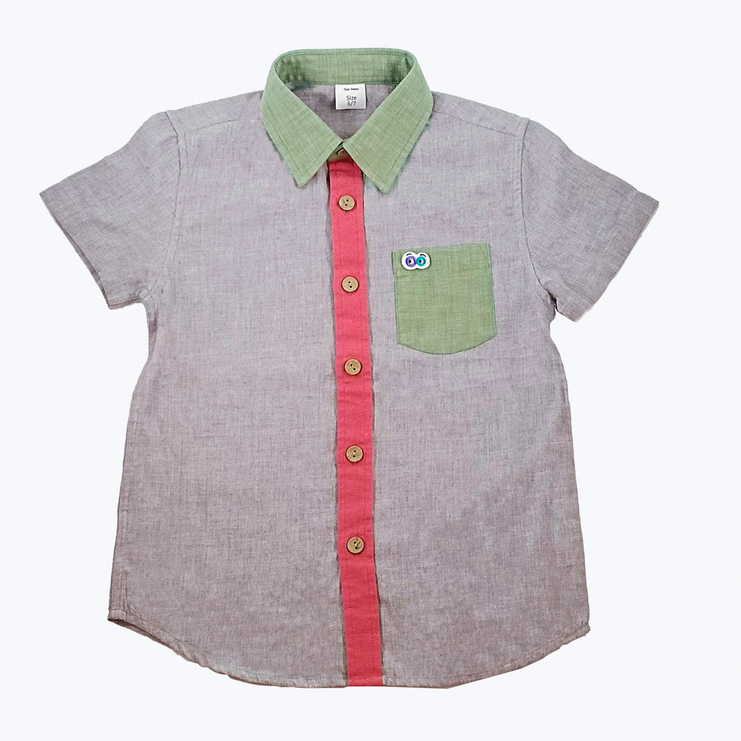 Boys Slate Coral Shirt