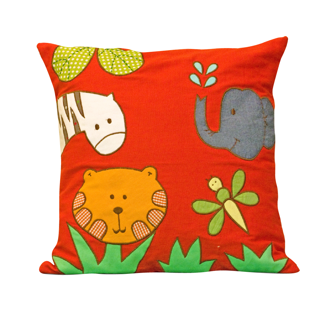 Wild Animal Red Tiger Cushion Cover