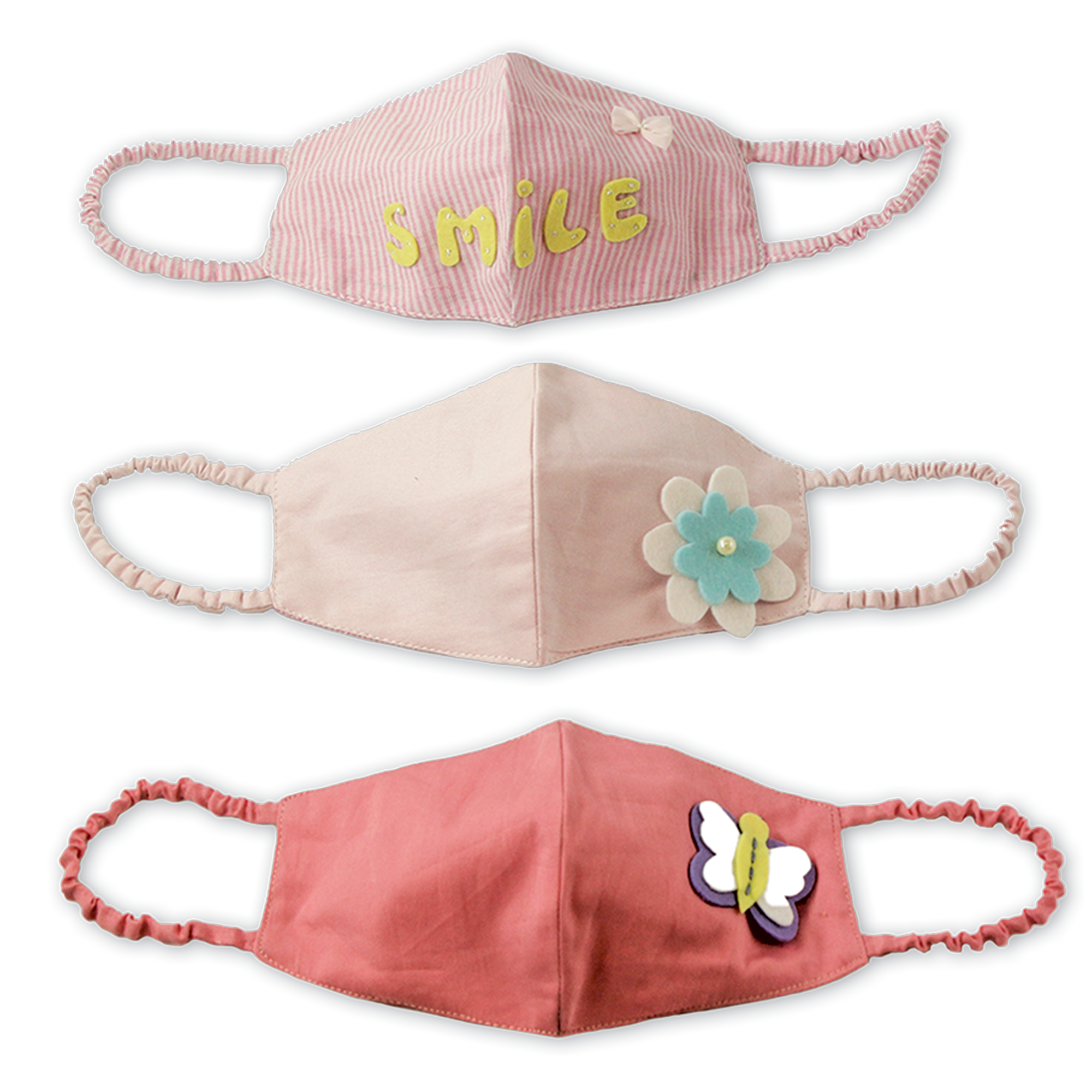 Smiley Face Masks - Set Of 3